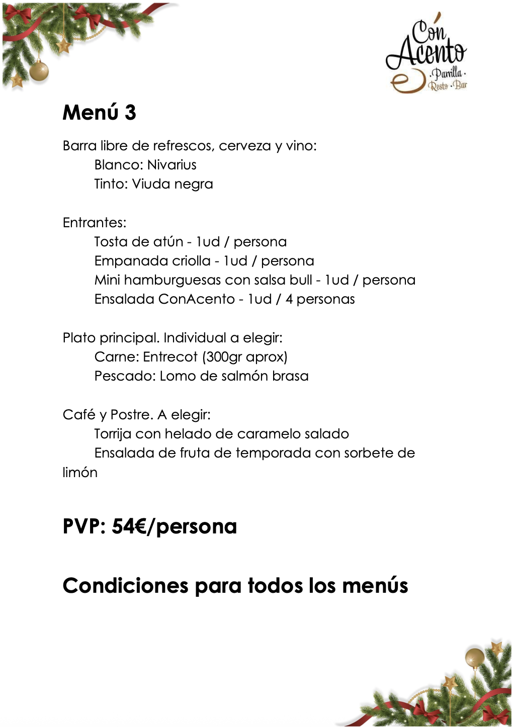 Menú Navidad 3
